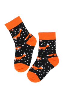 NIGHT FOX cotton socks for kids | BestSockDrawer.com