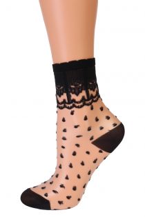 GRETA black sheer socks | BestSockDrawer.com