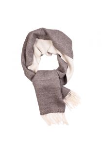 Alpaca wool white-grey scarf | BestSockDrawer.com