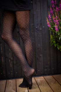 ECOCARE black 3D 60DEN recycled women's tights LOREN | BestSockDrawer.com