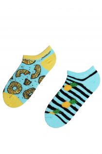 JUICY low-cut cotton socks with pineapples | BestSockDrawer.com