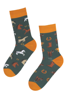 ANIMAL WORLD socks with horses for men | BestSockDrawer.com