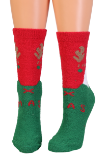 ANYA warm socks with XMAS print for women | BestSockDrawer.com