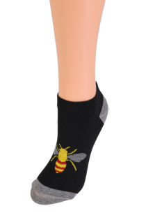 BEE low-cut socks with a yellow bee | BestSockDrawer.com