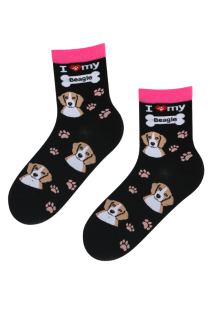 BESTDOG black cotton socks with dogs | BestSockDrawer.com