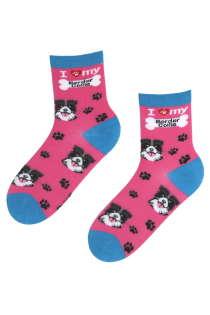 BESTDOG pink cotton socks with dogs | BestSockDrawer.com