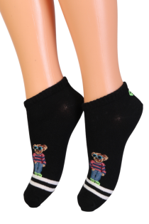 BO black socks with bears for kids | BestSockDrawer.com