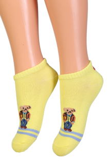 BO yellow bear socks for children | BestSockDrawer.com