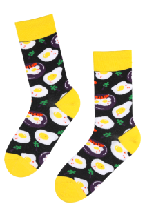 BREAKFAST cotton socks with a food pattern | BestSockDrawer.com
