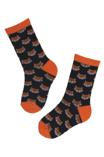 BROWN FOX cotton socks with foxes for kids | BestSockDrawer.com
