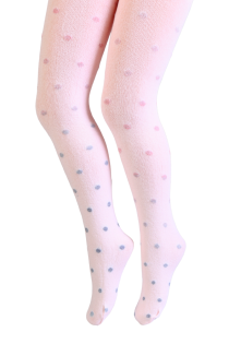 CAMILY pink tights with dots for children | BestSockDrawer.com