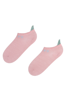 KITTYCAT light pink low-cut socks with cats | BestSockDrawer.com