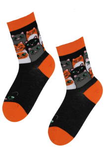 CATS PARTY funky colourful socks with cats | BestSockDrawer.com