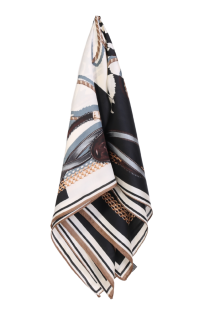 COMO black and white striped neckerchief | BestSockDrawer.com