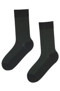 COOLIO dark green patterned suit socks for men | BestSockDrawer.com