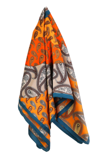 CRACO orange kidney pattern scarf | BestSockDrawer.com