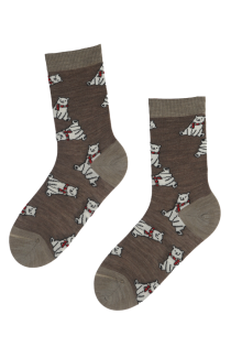 CUTE BEAR merino wool socks with bears | BestSockDrawer.com