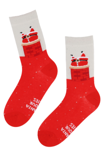 DEAR SANTA cotton socks with Santa | BestSockDrawer.com