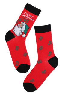 DECEMBER red cotton Christmas socks | BestSockDrawer.com