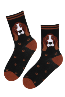 DOG OWNER basset hound cotton socks | BestSockDrawer.com