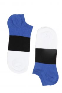 Low-cut cotton socks in the colours of the Estonian flag | BestSockDrawer.com