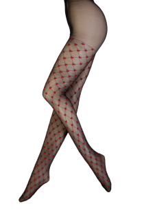 EMMA black tights with hearts | BestSockDrawer.com