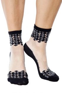 ENELI sheer black socks | BestSockDrawer.com