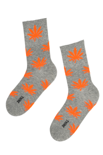 LEAF gray cotton socks for men | BestSockDrawer.com