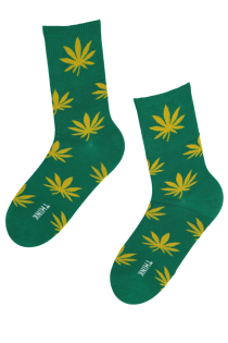LEAF green cotton socks for men | BestSockDrawer.com