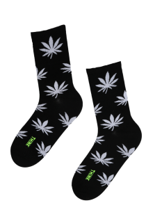 LEAF black cotton socks for men | BestSockDrawer.com