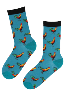 FARM cotton socks with roosters for men | BestSockDrawer.com