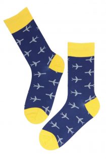 FLIGHT cotton socks for men and women, blue | BestSockDrawer.com