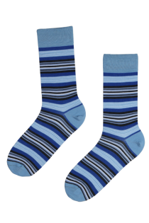 FRIDAY blue striped suit socks | BestSockDrawer.com