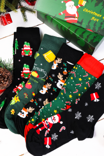 GIFT BOX with 5 pairs of Christmas socks | BestSockDrawer.com
