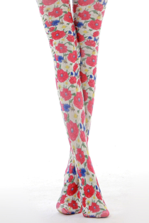 GRACY tights with floral print pattern | BestSockDrawer.com