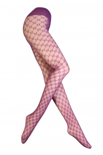 Oroblu GRAPHIC HUB 20DEN violet tights | BestSockDrawer.com