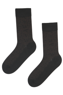 HANDSOME brown patterned viscose socks for men | BestSockDrawer.com