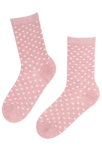 LAPLAND pink cotton socks with hearts | BestSockDrawer.com