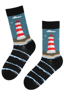 JAMES lighthouse cotton socks for men | BestSockDrawer.com