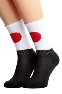 JAPAN flag socks for men and women | BestSockDrawer.com