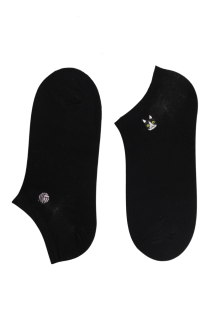 PLAYCAT black low-cut socks | BestSockDrawer.com