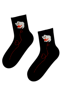 HOUSE CAT black cotton socks with cats | BestSockDrawer.com