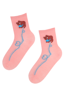 HOUSE CAT pink cotton socks with cats | BestSockDrawer.com