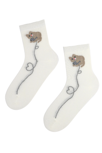 HOUSE CAT white cotton socks with cats | BestSockDrawer.com
