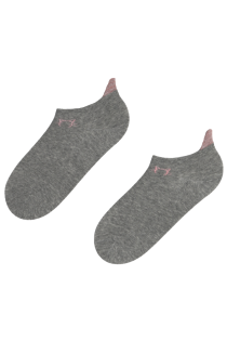 KITTYCAT light gray low-cut socks with cats | BestSockDrawer.com