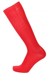KRISS red cotton knee highs for men | BestSockDrawer.com