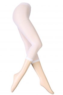 LAILA white capri leggings | BestSockDrawer.com