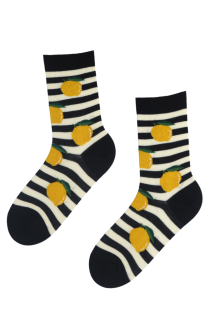 LEMON merino wool socks with lemons | BestSockDrawer.com