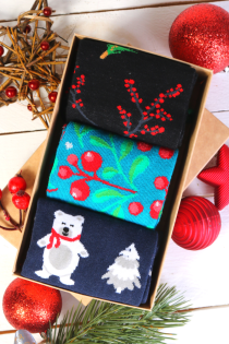LINGONBERRY gift box with 3 pairs of socks | BestSockDrawer.com