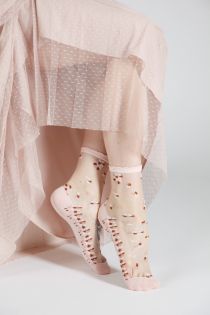 MARIAN light pink sheer socks | BestSockDrawer.com